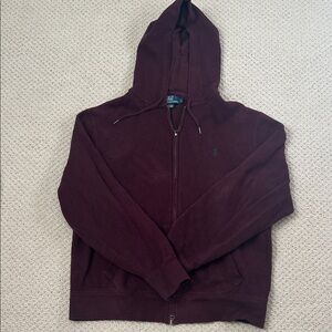Men's Maroon Ralph Lauren Hoodie Sweater